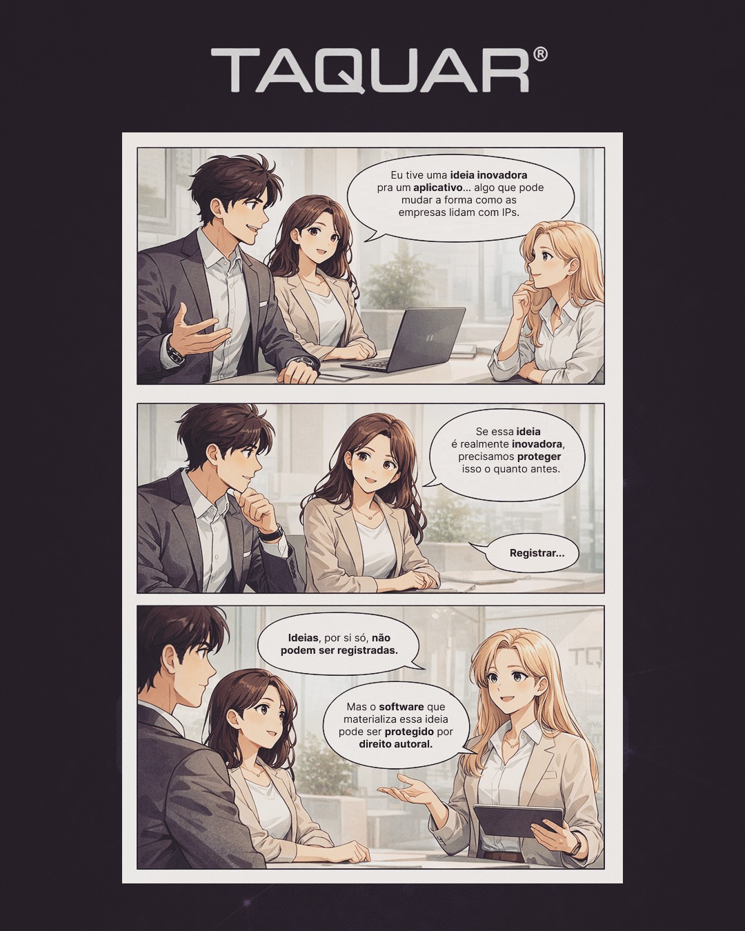 Registrar um software não é sobre proteger uma ideia.